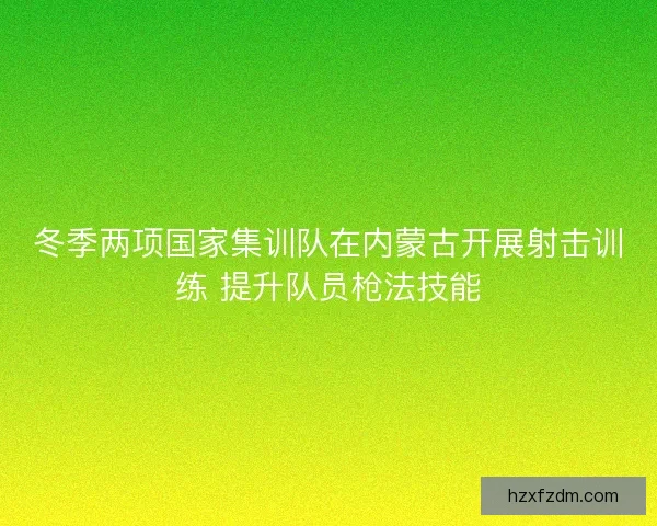 冬季两项国家集训队在内蒙古开展射击训练 提升队员枪法技能